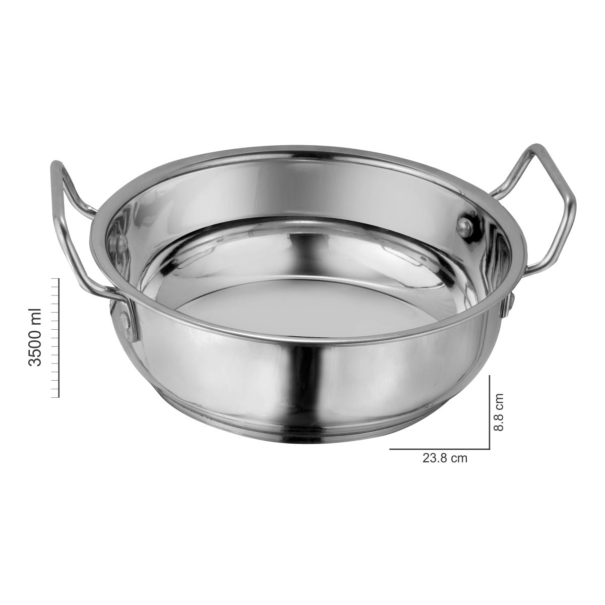 Stainless Steel cookware Set with Capsulated Induction bottom (set of 3)